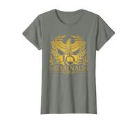 IO Saturnalia Maglietta, Donna, Verde Militare mélange, 3XL