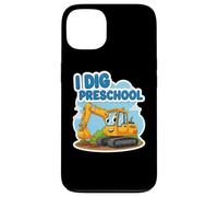 Io scavare asilo escavatore cartone animato torna a scuola ragazzi Custodia per iPhone 13