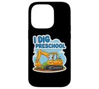 Io scavare asilo escavatore cartone animato torna a scuola ragazzi Custodia per iPhone 14 Pro