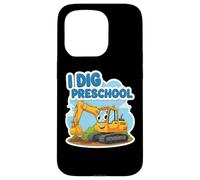 Io scavare asilo escavatore cartone animato torna a scuola ragazzi Custodia per iPhone 15 Pro