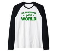 Io Shamrock Il Tuo Mondo Maglia con Maniche Raglan
