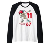 Io Sono 11 Anni 11 ° Compleanno 67 Festa Come Sono 6 7 Ragazzo Bambini Maglia con Maniche Raglan