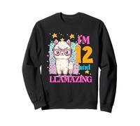 Io sono 12 e Llamazing Compleanno per gli amanti dei lama Felpa