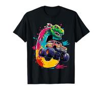 Io Sono 6, Hear Me Roar! - Dinosauro Monster Truck Compleanno Maglietta
