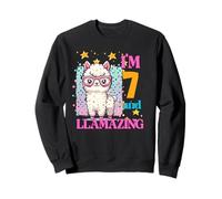 Io sono 7 e Llamazing Compleanno per gli amanti dei lama 7 ° anni Felpa