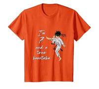 Io Sono 7 - Karate per Ragazzi Maglietta, Bambini, Arancio, 8 Anni