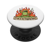 Io sono al mio limite Frogging Divertente Sopraffatto Frustrazione Rana PopSockets PopGrip Adesivo