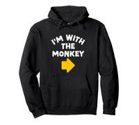 Io Sono con Il Costume di Halloween Monkey Simple Felpa con Cappuccio