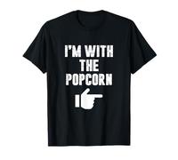 Io Sono con Il Costume di Halloween Popcorn Fun Easy Playful Maglietta