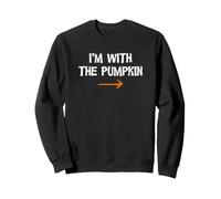 Io Sono con la Zucca Pigro Costume Facile Halloween Felpa