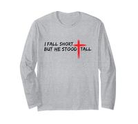 Io Sono Corto ma Lui Era Alto Cristiano Gesù Bibbia Fede Maglia a Manica