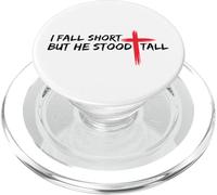 Io sono corto ma lui era alto Cristiano Gesù Bibbia Fede PopSockets PopGrip per MagSafe