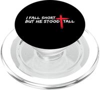 Io sono corto ma lui era alto Cristiano Gesù Bibbia Fede PopSockets PopGrip per MagSafe