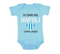 IO SONO DEL NAPOLI COME IL MIO PAPÀ Body Bimba Bimbo Personalizzato Idea Regalo 2023 Simpatica Figli Compleanno Nascita Neonato Tutina Tifosi Napoletani Napoli Campione D'Italia Scudetto Azzurri 1926