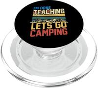 Io sono fatto insegnare Let's Go Camping Retro Tramonto insegnante PopSockets PopGrip per MagSafe