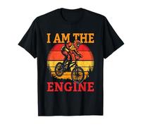 Io Sono Il Motore Mountain Biker Tramonto Maglietta