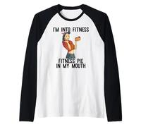 Io Sono in Fitness Torta nella mia Bocca, Ringraziamento Ragazza Meme Maglia con Maniche Raglan