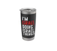 Io sono Israele che fa cose in Israele Bicchiere termico in acciaio inox doppia parete