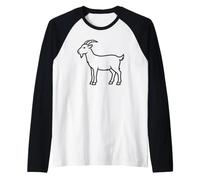 Io Sono la Capra G.O.A.T Maglia con Maniche Raglan