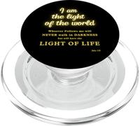 Io sono la Luce -Giovanni 8 Gesù Bibbia Scrittura Versetto Cristiano PopSockets PopGrip per MagSafe