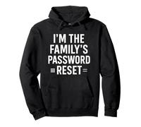 Io sono la password della famiglia Reset Divertente Tech Support Quote Felpa con Cappuccio