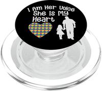 Io sono la sua voce Lei è il mio cuore Autismo PopSockets PopGrip per MagSafe