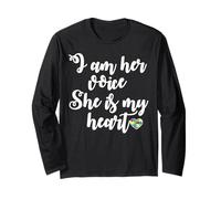 IO Sono LA Sua Voce LEI È Il Mio Cuore Meme Autismo Consapevolezza Mamma Maglia a Manica