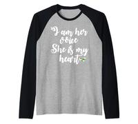 IO Sono LA Sua Voce LEI È Il Mio Cuore Meme Autismo Consapevolezza Mamma Maglia con Maniche Raglan