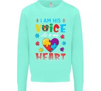 Io Sono La Sua Voce Lui Il Mio Cuore Autismo Autistico Uomo Felpa Maglione