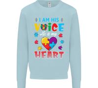 Io Sono La Sua Voce Lui Il Mio Cuore Autismo Autistico Uomo Felpa Maglione