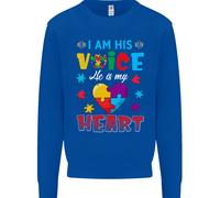 Io Sono La Sua Voce Lui Il Mio Cuore Autismo Autistico Uomo Felpa Maglione