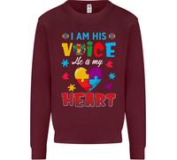 Io Sono La Sua Voce Lui Il Mio Cuore Autismo Autistico Uomo Felpa Maglione