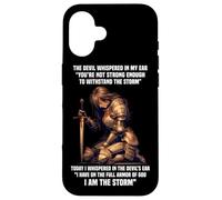 Io Sono La Tempesta Armatura Di Dio Preghiera Guerriero Donna Cristiana Custodia per iPhone 16