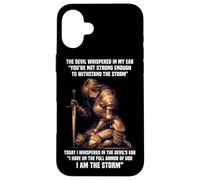 Io Sono La Tempesta Armatura Di Dio Preghiera Guerriero Donna Cristiana Custodia per iPhone 16 Plus