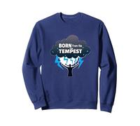 Io Sono la Tempesta: Nato dalla Tempesta Inspirational Art Felpa, Unisex per Adulti, Navy, S
