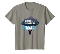 Io Sono la Tempesta: Nato dalla Tempesta Inspirational Art Maglietta, Bambini, Ardesia, 2 Anni