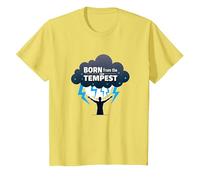 Io Sono la Tempesta: Nato dalla Tempesta Inspirational Art Maglietta, Bambini, Limone, 6 Anni