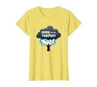 Io Sono la Tempesta: Nato dalla Tempesta Inspirational Art Maglietta, Donna, Limone, S