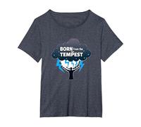 Io Sono la Tempesta: Nato dalla Tempesta Inspirational Art Maglietta, Donna Plus-Size, Pervinca, 2X
