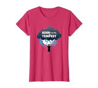 Io Sono la Tempesta: Nato dalla Tempesta Inspirational Art Maglietta, Donna, Rosso mélange, XS