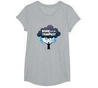 Io Sono la Tempesta: Nato dalla Tempesta Inspirational Art Maglietta, Ragazze, Grigio Melange, L
