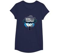 Io Sono la Tempesta: Nato dalla Tempesta Inspirational Art Maglietta, Ragazze, Navy, S