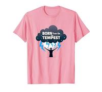 Io Sono la Tempesta: Nato dalla Tempesta Inspirational Art Maglietta, Uomo, Rosa, L