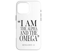 Io sono l'alfa e la rivelazione Omega 1:8 Custodia per iPhone 16 Pro Max