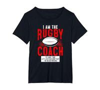 Io Sono l'allenatore di Rugby, Ho Sempre Ragione Maglietta, Donna Plus-Size, Nero, 2X