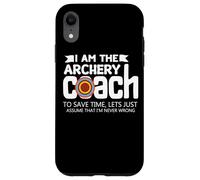 Io sono l'allenatore di tiro con l'arco per risparmiare tempo Custodia per iPhone XR