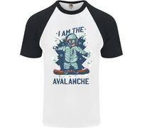 Io Sono L'Avalanche Divertente Snowboarding Uomo T-Shirt S/S