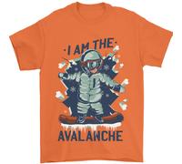 Io Sono L'Avalanche Maglietta Divertente Da Snowboard Uomo 100% Cotone