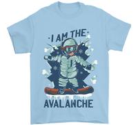 Io Sono L'Avalanche Maglietta Divertente Da Snowboard Uomo 100% Cotone