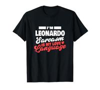 Io Sono Leonardo Sarcasmo Lingua Dire Divertente Leonardo Nome Maglietta con Stampa Grafica Economica